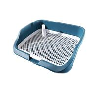 SJJALAKAJA Removable Dogs Potty Raised Enclosure Dog Potty with Guide Riser Portable Pet Urinal Easy to Clean Spot Potty for Small and Medium Dogs 54x45x13centimetr/21.3x17.7x5.1(Blue)