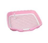 SJJALAKAJA Three Sides of the Raised Fence Dogs Potty Portable Pet Potty Removable Column Guide Dog Tray Spot Toilet Small and Medium-sized Dog Urinal Easy to Clean(Pink)