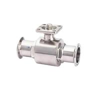 SJJBVPYX 2" Stainless Steel 304 Clamp OD 64MM Straight Ball Valve With Actuator Base