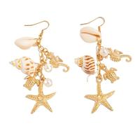 SJJH Marine Elements Shell Drop Earrings, Coastal Style Swaying Earrings are Suitable for Daily Wear on Beach Holidays