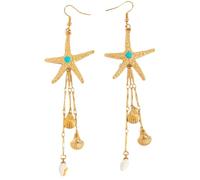 SJJH Marine Elements Shell Drop Earrings, Coastal Style Swaying Earrings are Suitable for Daily Wear on Beach Holidays
