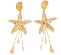 SJJH Marine Elements Shell Drop Earrings, Coastal Style Swaying Earrings are Suitable for Daily Wear on Beach Holidays