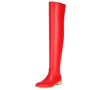 SJJH Women's Over-The-Knee Winter Boots UK Size - 2.5cm Low Heel, Slip-Resistant for Cold Weather