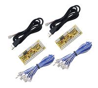 SJJX 2 Player HAPP Style Zero Delay Generic Game Controller USB to Joystick for MAME & Raspberry Pi 1/2/3 RetroPie DIY Projects