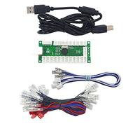 SJJX Zero Delay USB Encoder LED Joystick Kit Arcade DIY Controller For PC Retropie Raspberry Pi MAME