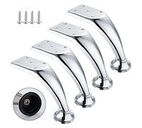 SJKJNK Furniture Legs Sofa Legs 11.2cm,4 Pcs Diy Metal Table Legs,Modern Furniture Feet,Replacement Legs,Non-slip/Wear-resistant,for Cabinets,Sofas,Desks,Coffee Table,Bedside Tables,1