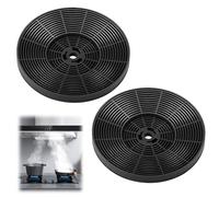 SJKKM 2 Pcs Carbon Filter for Cooker Hood 175MM for CDA SIA SIA2 CHA15, Carbon Charcoal Filter for ECA60 EVA70 EAG91 and More Active Odour Grease Filter, Active Carbon Charcoal Odour & Grease FilterA