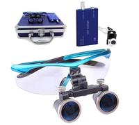 SJMDMZD Portable Surgical Headband Magnifier with Light - 2.5/3.5X Dental Loupes Adjustable, Optical Glass Lens with Storage Case, Dental Tools for Ophthalmology, Otolaryngology D 3.5 times