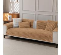 SJMDSDSC Couch Cover for Dogs Washable Non Slip Pet Covers Soft Sofa Thick Protector Super Plush Sectional Anti-Slip Solid Slipcover Pets Furniture Friendly Mat Couches and Sofas(70×240cm,Khaki)