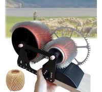 SJMDSDSC Manual Wool Carding Machine, Wool Felt Drum Carder, Fast Color Mixing, Combing, Spinning, Wooden Wool Blending Board for DIY Craft Make Felt Animals for Handmade Enthusiasts(Color:Black)