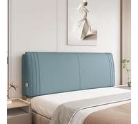 SJMDSDSC Rectangular bed back Headboard cover reading pillow tech fabric headboard upholstered sofa bed back wedge cushions removable headboard lumbar cushion dust cover(Paste 200 ×60×10cm,Blue)
