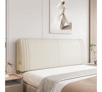 SJMDSDSC Rectangular bed back Headboard cover reading pillow tech fabric headboard upholstered sofa bed back wedge cushions removable headboard lumbar cushion dust cover(Paste 200 ×60×10cm,Beige)