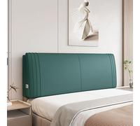 SJMDSDSC Rectangular bed back Headboard cover reading pillow tech fabric headboard upholstered sofa bed back wedge cushions removable headboard lumbar cushion dust cover(Straps 120 ×60×10cm,Green)