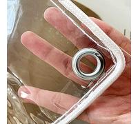 Glass Clear Waterproof Tarpaulin,PVC Transparent Rainproof Fabric Tarpaulin,Tearproof Canopies Rain Curtain,Tarpaulin Cover For Balcony Plant Shelter,(0.35mm/365g/m²) (Size : 1x2m/3.3x6.6ft)