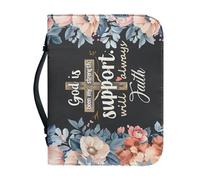 SJOAOAA Bible Cover for Men and Women PU Leather Study BibleBag Handy Storage Bag, Palm Tree Size XL