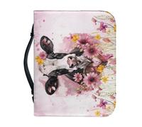 SJOAOAA Bible Cover for Men and Women PU Leather Study BibleBag Handy Storage Bag, Palm Tree Size XL