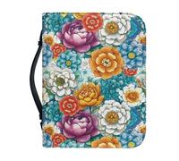 SJOAOAA Color Splash Butterfly Book Cover Carrier Carrying Organizer Bag with Multiple Inside Storage Pockets Size M