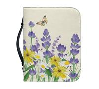 SJOAOAA Color Splash Butterfly Book Cover Carrier Carrying Organizer Bag with Multiple Inside Storage Pockets Size M