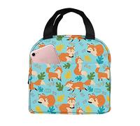 SJOAOAA Fox Insulated Lunch Box Reusable Leakproof Cooler Cooling Tote Bag