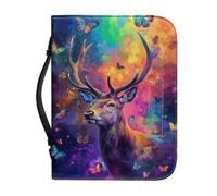 SJOAOAA God is Within Her She Will Fall Print Bible Covers for Women Men PU Leather Carrying Case Handbag with Handle Size XL
