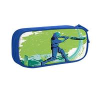 SJOAOAA Large Pencil Case Cricket Player Cricket Player Pitching Win Game Pen Case Portable Stationery Organizer Large Capacity