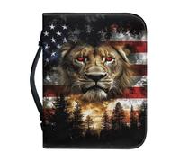 SJOAOAA Leather Bible Case with Bible Covers for Women Men Leather with Purple Marbling Zippered Handle Holy Bible Cover for Church Study Supplies Size M