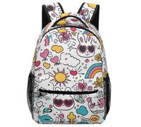 SJOAOAA Lightweight Backpack Cool Wolf Themed Animal Adjustable Straps Emergency Whistle Included Backpacks Daypack Bookbag Schoolbag Travel Laptop Bags Style-680