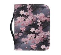 SJOAOAA Monet Art Bible Cover Case with a Bookmark, Water Lily Print Book Sleeve Notebook Protector Pouch, Faux Leather Size L