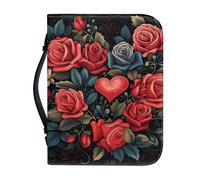 SJOAOAA Monet Art Bible Cover Case with a Bookmark, Water Lily Print Book Sleeve Notebook Protector Pouch, Faux Leather Size L