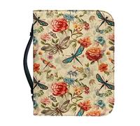 SJOAOAA Monet Art Bible Cover Case with a Bookmark, Water Lily Print Book Sleeve Notebook Protector Pouch, Faux Leather Size M