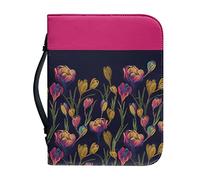 SJOAOAA Monet Art Bible Cover Case with a Bookmark, Water Lily Print Book Sleeve Notebook Protector Pouch, Faux Leather Size M