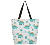 SJOAOAA Unisex Shopping Bag Blue Cartoon Sword Dragon Reusable Foldable Casual Stylish For Beach Travel Work School Shoulder Tote Grocery Bags Handbag