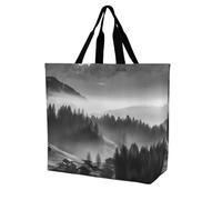 SJOAOAA Unisex Shopping Bag Machu Picchu Landscape Foldable Reusable Large Shoulder Tote Grocery Bags Handbag