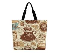 SJOAOAA Unisex Shopping Bag Reusable Deer on Snowfield in Sunrise Large Capacity Casual Shoulder Tote Grocery Bags Handbag