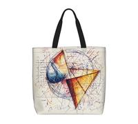 SJOAOAA Unisex Shopping Bag Reusable Math Geometry Geek Calculus Large Capacity Casual Shoulder Tote Grocery Bags Handbag