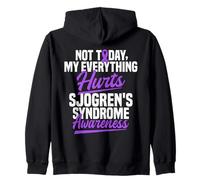 Sjogren's Syndrome Warrior Not Today Sjogren's Syndrome Zip Hoodie