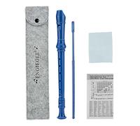 SJOYS 8-Hole Soprano Descant Recorder Kids Music Flute with Cleaning Rod & Case Bag For School Student Home Entertainment Blue
