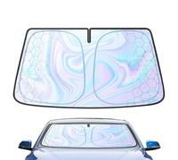 SJPJDGFC Car Windscreen Sunshade for Leapmotor T03 2024 2025 2026, UV Protection Foldable Car Sun Shade Front Window, Heat Reflective Laser Coating Sun Visor,L(145 * 80cm)