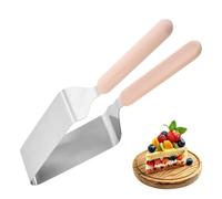 SJQBAINING Adjustable Cake Slicer Cutter Divider, Triangular Stainless Steel Cake Slicer & Server with Double Handle, Food-Grade Material Slicer Tool for Cakes/Pies/Pizzas/Breads(1 PC)