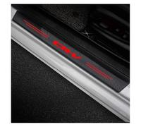 SJSHOPS 4Pcs Car Door Sill Protector Strips for Ho-nda CR-V,Carbon Fiber Kick Plate Scuff Guard,Anti Scratch Threshold Protection Cover,Car Tuning Accessories,Schwarz