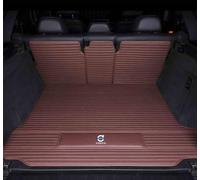 SJSHOPS Car Boot Liner Mat for Volvo XC90 7seats New Energy 2016-2024,Waterproof Anti-Scratch Trunk Protector,All-Weather Cargo Mat Pad,Non-Slip Cover for Car Storage Area,Backrest style-C Coffee