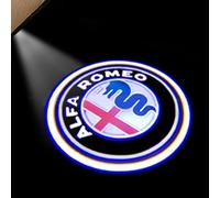 SJSHOPS Car Door Welcome Lights for Alfa Romeo Mito Stelvio Giulia Giulietta,LED Puddle Lights with Logo,Courtesy Projection Lights Car Door Projector Lights,Ambient Lighting for Vehicle,A 2