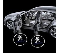 SJSHOPS Car Door Welcome Lights for Peugeot 2008/3008/4008/5008,LED Puddle Lights with Logo,Courtesy Projection Lights Car Door Projector Lights,Ambient Lighting for Vehicle,A Black-2