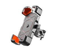 SJSHOPS Motorcycle Phone Holder for Suzuki B King,Waterproof Adjustable Motorbike Phone Holder Clamp,Phone Mount for Bicycle and Motorbike,Motorcycle Accessories, Handlebar style-Orange