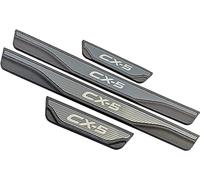 SJSHOPS Stainless Steel Car Door Sill Protector for Mazda CX-5 CX5 2013-2022,4 PCS Anti-Slip Kick Plates,Scuff Guard Threshold,Welcome Pedal Strips,Car Bumper Protector