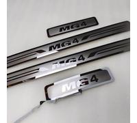 SJSHOPS Stainless Steel Car Door Sill Protector for MG MG4,4 PCS Anti-Slip Kick Plates,Scuff Guard Threshold,Welcome Pedal Strips,Car Bumper Protector