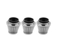 SJSJJAH 1pc/3pcs Red/Black/Silver 42mm Motorcycle Mushroom Head Intake Clamp-on Air Filter Cleaner for(3PCS Silver)