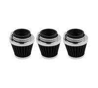 SJSJJAH 1pc/3pcs Red/Black/Silver 42mm Motorcycle Mushroom Head Intake Clamp-on Air Filter Cleaner for(3PCS Black)