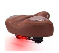 SJSJJAH Bicycle Seat Cushion Widening Thickening Soft Comfortable Bike Saddle for Mtb Road Bike Electric Bicycle Mountainbike Accessoir(Brown with Light)