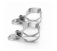 SJSJJAH Motorcycle Lamp Brackets Turn Signal Light Lamp Mount Headlight Brackets Mount Lamps Holder for 35-51mm Front Fork Scooter(2pcs Silver)